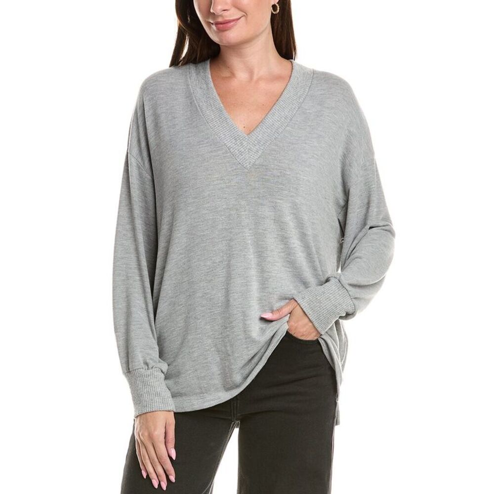 Michael Stars Womens  Athena V-Neck Tunic, Gray